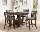 Gray Round Counter Height Set D122