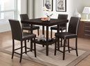 Espresso Counter Height Set with Chocolate Chairs D1480