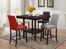 Espresso Counter Height Set with Multicolor Chairs D1480