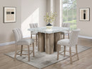 Natural Faux Marble Counter Height Set D166