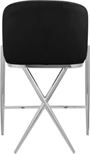 Xavier Black Velvet Counter Stool