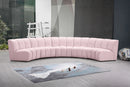 Infinity Pink Velvet 5pc. Modular Sectional