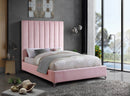 Via Pink Velvet Full Bed