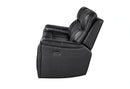 U8880 Black Leather Power Reclining Sofa