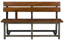 Holverson Bench w/ Back in Rustic Brown 1715-BH