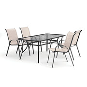 Juego de comedor para exterior Pierro de 5 piezas