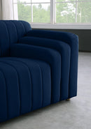 Naya Navy Velvet Loveseat