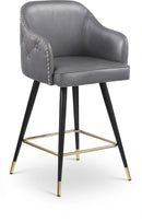 Barbosa Grey Faux Leather Counter/Bar Stool