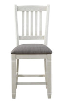 Granby Counter Height Chair in White & Brown (Set of 2)