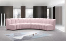 Infinity Pink Velvet 4pc. Modular Sectional