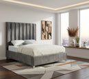 Enzo Grey Velvet King Bed