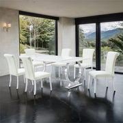 Juego de comedor Holbaek de 7 piezas y 80 pulgadas