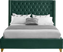 Barolo Green Velvet Full Bed