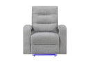 U6611 Grey 15 Power Recliner with LED