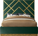 Vector Green Velvet King Bed