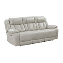 Huron Power Double Reclining Sofa With Center Drop-Down Cup Holders