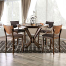 Marina 5 PC Dining Table Set Walnut