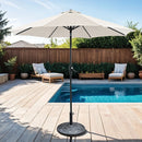 Tano 9' Outdoor Umbrella + 21" Round Base