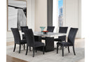 D02 DINING TABLE + 8 D03 BLACK DINING CHAIRS