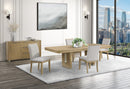 D1248 NATURAL DINING TABLE AND 8 DINING CHAIRS
