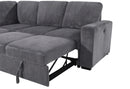 U2660 GREY SECTIONAL W/PULL OUT SOFA BED