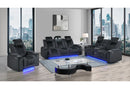 U8000 BLACK PWR REC SOFA/PWR CON REC LOVESEAT/PWR RECLINER W/PHR