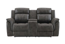 U8517 GREY RECLINING SOFA/CONSOLE RECLINING LOVESEAT/GLIDER RECLINER