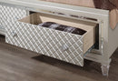 PARIS CHAMPAGNE KING BED WITH LED, DRESSER, MIRROR, NIGHTSTAND