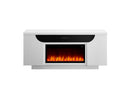 AILEEN WHITE 76" ENT UNIT W/LED, SPEAKERS, CRYSTAL AND POP-UP DOORS
