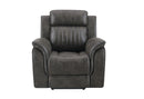 U8517 GREY RECLINING SOFA/CONSOLE RECLINING LOVESEAT/GLIDER RECLINER