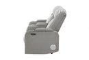 U8000 GREY PWR CONSOLE REC LOVESEAT W/PHR, LED AND SPEAKER