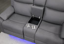 U6026 GREY PU 46A REC SOFA/CONSOLE REC LOVESEAT/GLIDER RECLINER