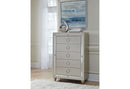 RILEY SILVER QUEEN BED, DRESSER, MIRROR AND 2 NIGHTSTANDS
