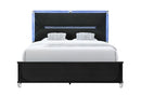 LANDO BLACK KING BED WITH CONTINUOUS LED
