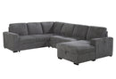 U2660 GREY SECTIONAL W/PULL OUT SOFA BED