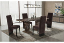 D12 BROWN DINING TABLE WITH 8 D12 BROWN DINING CHAIRS