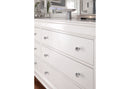 POMPEI METALLIC WHITE FULL BED GROUP WITH LED