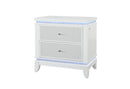 ALINA WHITE NIGHTSTAND WITH LED AND USB