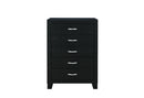 REID BLACK FULL BED, DRESSER, MIRROR AND NIGHTSTAND