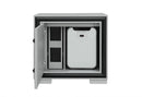 AMELIA GREY/BLACK NIGHTSTAND WITH COOLER AND SPEAKER