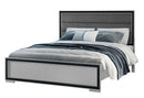 AMELIA GREY/BLACK KING BED, DRESSER, MIRROR, NIGHTSTAND