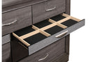 SEVILLE GREY KING BED DRESSER MIRROR NIGHTSTAND