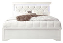 POMPEI METALLIC WHITE KING BED W/LED, DRESSER, MIRROR AND NIGHTSTAND