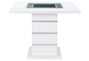 MONACO WHITE BAR TABLE + 8 MONACO BS-N