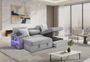 U0214 GREY SOFA BED