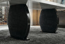 D2502 DINING TABLE AND 8 D12 BLACK DINING CHAIR