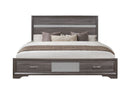 SEVILLE GREY KING BED DRESSER MIRROR NIGHTSTAND