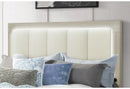 EMMA NATURAL/WHITE FULL BED WITH LED AND USB