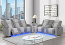 U8000 GREY PWR REC SOFA/PWR CONSOLE REC LOVESEAT W/PHR