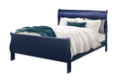 CHARLIE BLUE QUEEN BED WITH LED, DRESSER, MIRROR, NIGHTSTAND